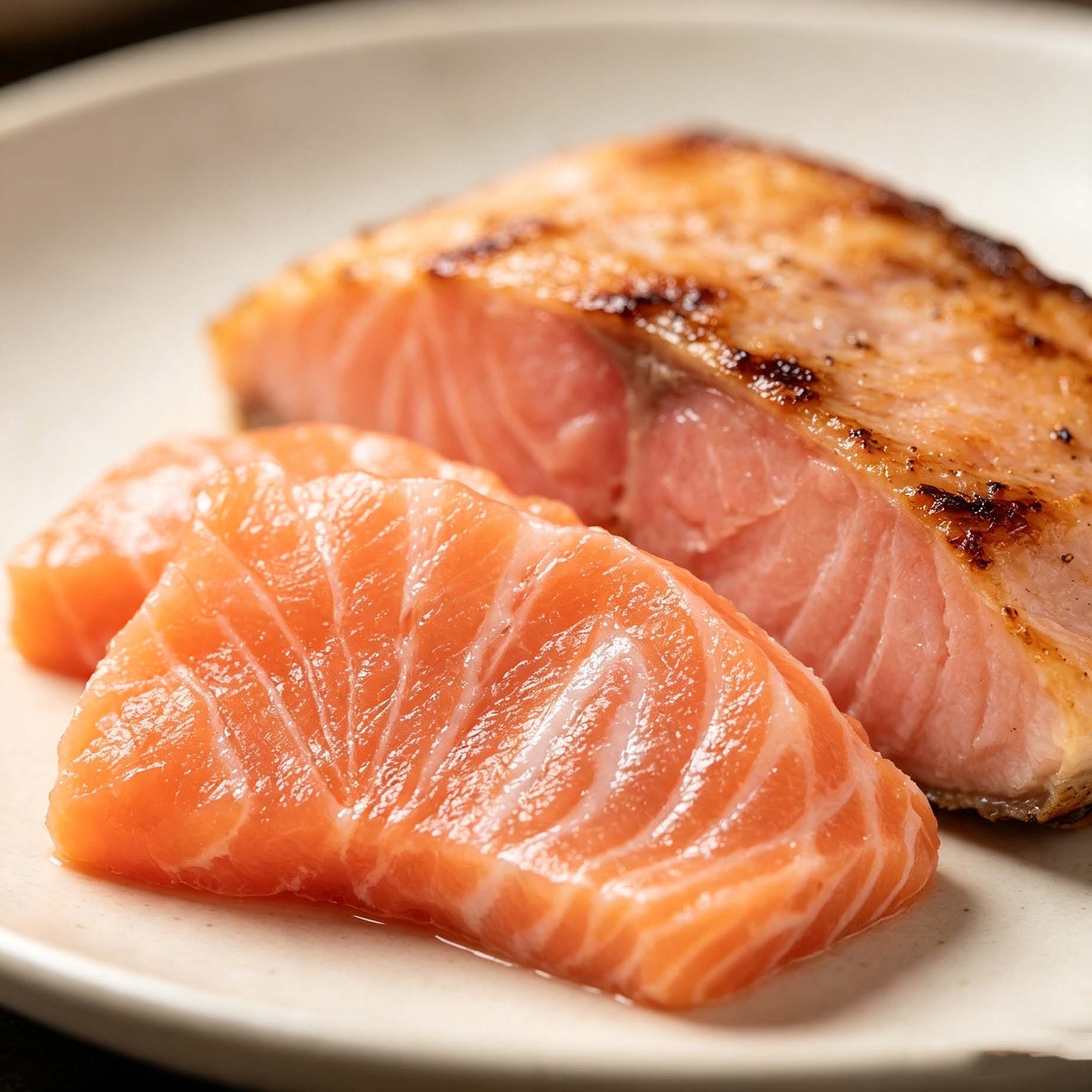 Fresh Salmon Sashimi Slices